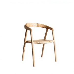 Modern Wooden <b>Dining</b> <b>Chair</b> Scandinavian Design Stable Structure Home Furniture Indoor Use Light Wood Grain Finish - Product Image 1