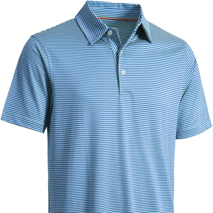 Polo de manga corta a rayas para hombre, camisa de alta calidad, de empresa de fabricación, para Golf - Product Image 1