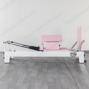 <span class=keywords><strong>Pink</strong></span> Leather Oak Gym Studio Fitness Pilates Reformer Training Core <span class=keywords><strong>Bed</strong></span> para la venta, adecuado para uso doméstico y en estudio - Product Image 3