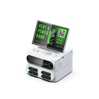 Station de recharge mobile modulaire à 4 emplacements, charge rapide 60W, paiement NFC POS, location de batterie externe, affichage LED, hôtel, hall, bar, salon de coiffure