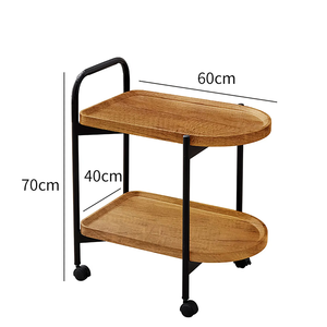Mesa de centro sencilla de diseño nórdico moderno carro pequeño sofá lateral con ruedas para sala de estar dormitorio muebles para el hogar - Product Image 3