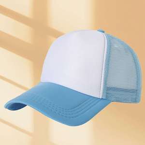 Foam Trucker <b>Hat</b> Adjustable Mesh Back Snapback Baseball Cap for Diy Embroidery Patches - Product Image 3