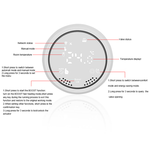 Tuya Zigbee Smart Home Radiateur Chauffage WIFI Thermostat Radiateur Thermostat <span class=keywords><strong>Vannes</strong></span> Pour APP Alexa Voice - Product Image 4