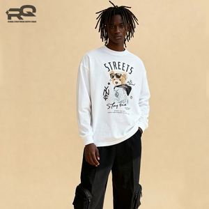 Camiseta de Manga Larga con Estampado Animal, Estilo Casual para Hombre, Nueva, Marca Americana, 100% Algodón, Otoño, Anti-Pilling, para Adolescentes - Product Image 2