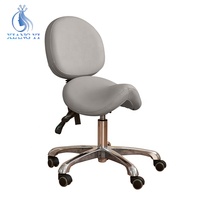 Chaise de selle de tabouret réglable en hauteur hydraulique chaise de laboratoire de technicien de tabouret de coiffure