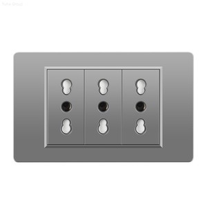 Italian Standard Dual Power Supply Wall <b>Socket</b> with Dual USB-C Outputs 20A Touch Panel Light Switch (PC Material) - Product Image 4