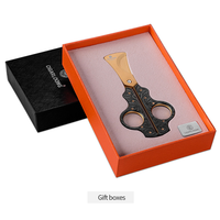 CIGARLOONG Coupe-cigares de haute qualité avec étui en cuir Logo personnalisé Tête de coupe Couteau Guillotine Ciseaux à cigares
