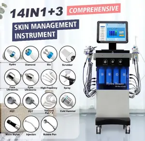 Máquina de hidro dermoabrasão 14 em 1 mais vendida, dispositivo de beleza com jato de oxigênio facial e beleza
