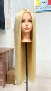 Perruque Lace Front Blonde <span class=keywords><strong>613</strong></span> Prête à l'Expédition, Cheveux Remy Noués à la Main, avec Petit Bonnet pour Base Transparente en Dentelle, 100% Cheveux Humains Vierges - Product Image 3