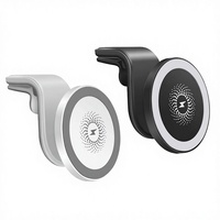Pengisi Daya Mobil Nirkabel Magnetik 10W 15W Terlaris QC3.0 Tipe-C Penyangga Ponsel 2-in-1 untuk Ventilasi Udara dengan Proteksi OTP OVP