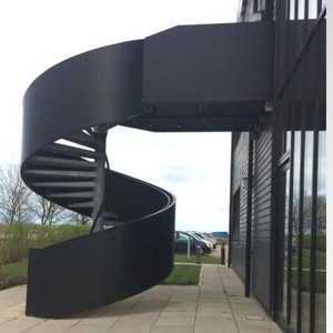 Escalier en spirale en aluminium pour extérieur, villa, garde-corps en métal, design contemporain, durable - Product Image 2