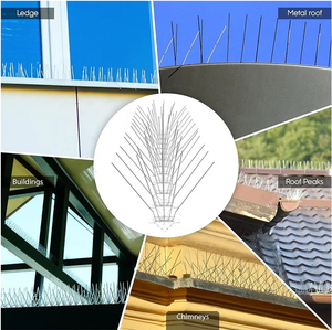 Magicatch <span class=keywords><strong>BD</strong></span>-s-5-<span class=keywords><strong>2</strong></span> Piques anti-oiseaux modernes de 60 cm à 5 broches avec base en polycarbonate et acier inoxydable 304 pour la lutte contre les nuisibles sur les garde-corps de toit - Product Image 6