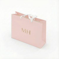 Sacs cadeaux en papier personnalisés avec logo, poignées en ruban de luxe, emballage boutique