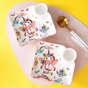 Vajilla de dibujos animados con corazón para niños, cuencos y platos creativos para el hogar, nuevo diseño - Product Image 3