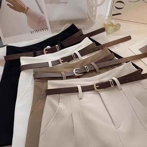 Wholesale Women's High-quality Suit Shorts Five Quarter Loose Casual Wide Leg Shorts With Belt Women A-<b>line</b> Short <b>Pants</b> - Product Image 3