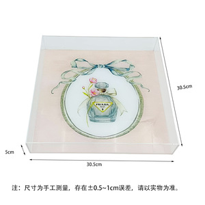 Plateau de rangement carré transparent en acrylique, 1 compartiment, pour salle de bain, maison, usage alimentaire - Product Image 4