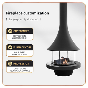 เตาผิงแบบแขวน1200มม. พร้อมโต๊ะ1300/1500มม. การพ่นละอองไอน้ำ3D บ้านสำเร็จรูปล่องเรือตามสั่ง - Product Image 5