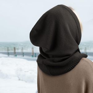 <span class=keywords><strong>Bonnet</strong></span> cagoule tricoté chaud d'hiver avec cordon de serrage réglable - Product Image 2