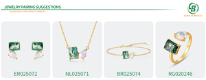Collana da Donna con Pendente Quadrato <span class=keywords><strong>in</strong></span> Agata Verde Muschio e Opale, <span class=keywords><strong>Argento</strong></span> Sterling S925, Classica Catena a Clavicola con Fiore di Ghiaccio, Vendita <span class=keywords><strong>all</strong></span>'<span class=keywords><strong>Ingrosso</strong></span> - Product Image 5