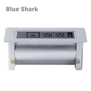 Prise électrique encastrée avec plaques frontales personnalisables, en alliage d'aluminium, avec prise USB rotative à bascule motorisée, prise <span class=keywords><strong>de</strong></span> table à bascule motorisée - Product Image 4