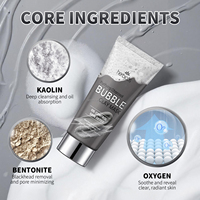 Masque à bulles d'argile anti-rides à base de plantes OEM ODM, masque à bulles nettoyant en profondeur, masque moussant pour le visage et le corps