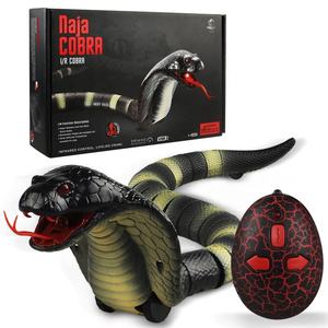 Kids Halloween <strong>Remote</strong> <strong>Control</strong> <strong>Snake</strong> Prank Toys Gifts Infrared Radio <strong>Control</strong> Animals Toys Simulation Plastic RC Cobra Toys - Product Image 1