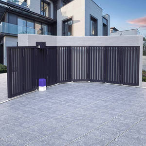 Portail piétonnier battant en aluminium sur mesure pour villas, portail <span class=keywords><strong>de</strong></span> <span class=keywords><strong>garage</strong></span> pliant à ouverture automatique par moteur - Product Image 4