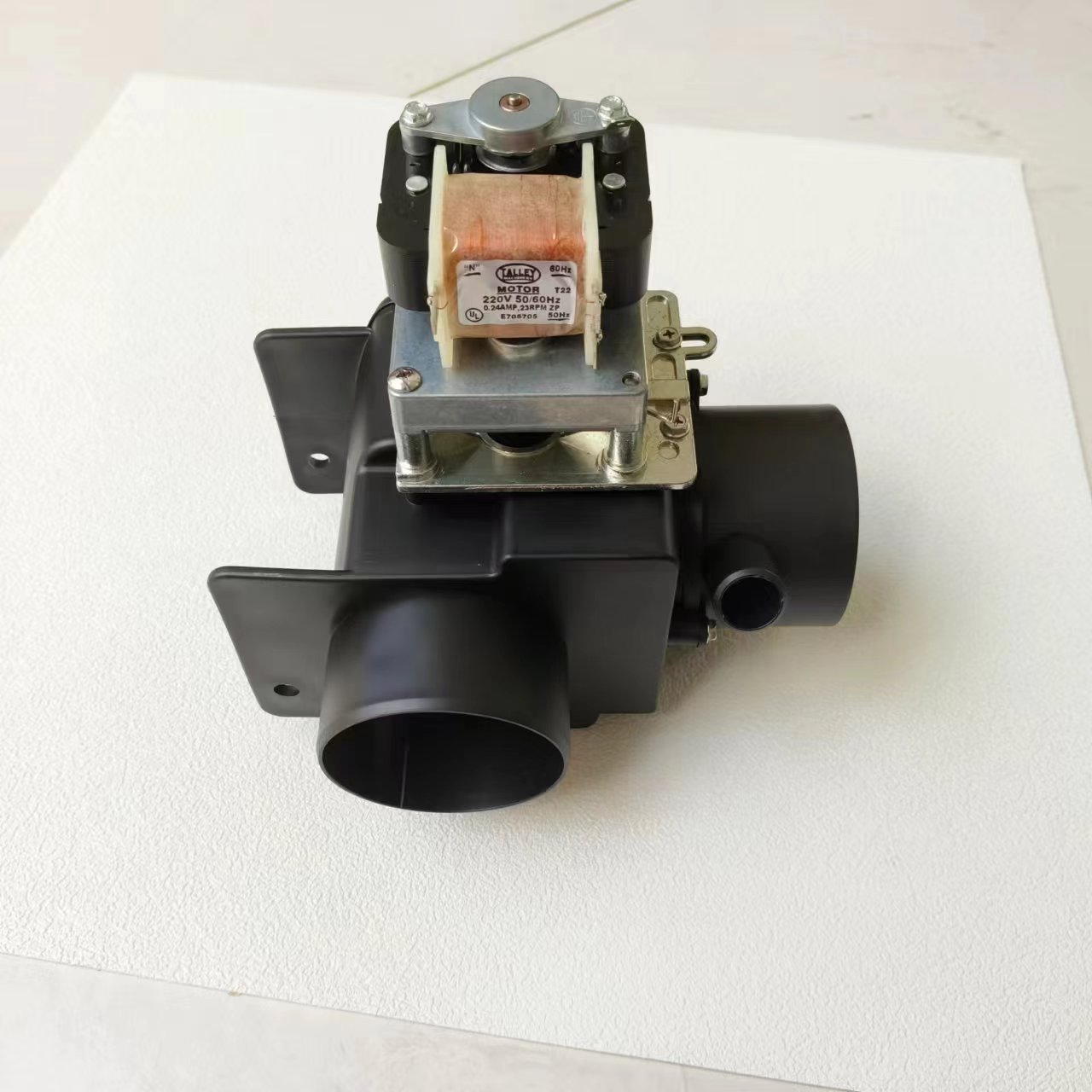 3 inches 90 degrees 220V with double overflow NO black