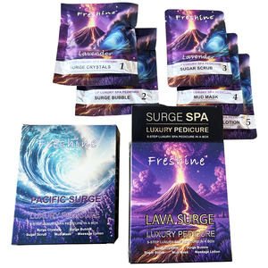 Prodotti Pedicure Foot Spa <span class=keywords><strong>Detox</strong></span> Scrub allo zucchero esfoliante maschera per i piedi lozione per massaggio con buccia premio vulcano 5 Step Pedicure Kit Spa - Product Image 3