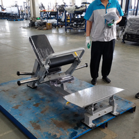 Máquina de Hip Thrust con Carga de Discos, Respaldo Acolchado y Plataforma para Pies, para Entrenamiento de Glúteos en Gimnasios Comerciales