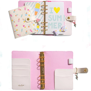 Custom PU Leather Full Printing Planner <strong>Binder</strong> for Girls A5 <strong>A6</strong> <strong>Ring</strong> <strong>Binder</strong> Hardcover Organizer Planner Notebooks - Product Image 1