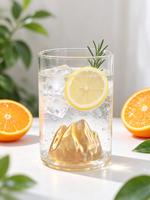 Verre à whisky thermique en verre borosilicate, ODM OEM disponible, Fournisseur d'usine, Verre à whisky en forme de montagne pour coffret cadeau