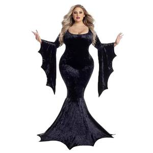 Disfraz de Halloween de bruja gótica de fábrica, vestido de actuación, mascarada de murciélago vampiro - Product Image 3