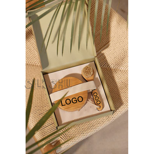 OEM Set di spazzole per il corpo a secco per le donne <span class=keywords><strong>in</strong></span> setole naturali esfoliante strumento da bagno spazzolatura a secco per il viso spazzola per il corpo rotondo per <span class=keywords><strong>la</strong></span> <span class=keywords><strong>doccia</strong></span> - Product Image 4