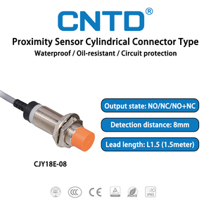 CNTD CJY18E-08 Cảm biến tiệm cận cảm ứng IP67 với bên trong bảo vệ tăng loại hình trụ với đầu màu cam - Product Image 2
