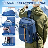 Sac à dos isotherme à double compartiment, étanche, en polyester, avec fermeture éclair, pour le stockage des aliments, idéal pour le camping, les pique-niques et les voyages