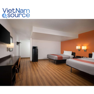 Personnalisation conçue ensemble de meubles pliants en bois pour salle à manger Motel 6 hôtels chaîne de villas bienvenue espace de vie traitement - Product Image 1