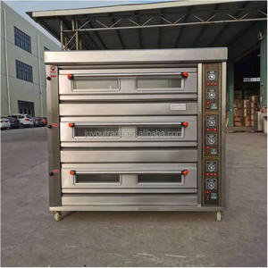 Ekmek makinesi pişirme ekipmanları 3 güverte 9 tepsi kızılötesi gıda fırın Pizza fırınları taş güverte - Product Image 5