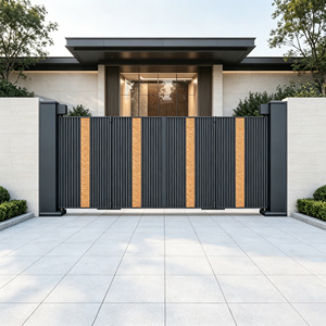 Automated <b>Swing</b> Entrance Gate for Villas Courtyards Modern Design Aluminum Alloy Mouse-proof Trackless Villa Courtyard - Product Image 1