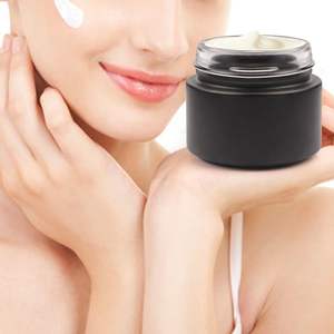 Frascos de Vidrio Esmerilado Negro con Tapa Redonda de Madera de 5g 10g 20g 30g 50g para Crema, Aceite Esencial, Cuidado de la Piel - Product Image 3