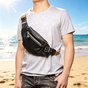 Bolso Bandolera de Piel de Primera Calidad para Hombre, Estilo Triangular, para Viajes, Senderismo, Regalo de Boda, LCB-0043 - Product Image 1