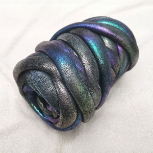 Lüks Metalik Kalın Tüp İplik 1000g Jumbo Skein %100 Polyester Büyük Ev Dekorasyonu Halıları ve Yastıkları için - Product Image 5