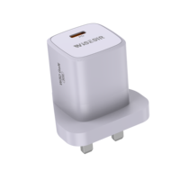 Chargeur rapide GaN WISESIR 30W, prise UK, adaptateur mural Type-C, AC100-240V, compact, portable, matériau ignifuge