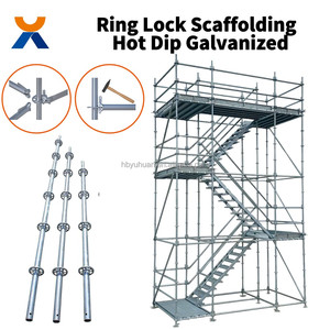 Venta caliente Nuevo diseño mejorado <span class=keywords><strong>Andamio</strong></span> de metal con bloqueo de anillo recubierto de polvo rojo para construcción de escenarios y eventos de conciertos - Product Image 1