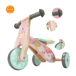 Bicicleta de equilibrio de <span class=keywords><strong>madera</strong></span> para niños pequeños, triciclos de <span class=keywords><strong>madera</strong></span>, andador, juguetes preescolares - Product Image 3