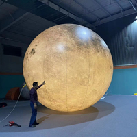 Lune gonflable publicitaire personnalisée, grande taille, éclairage LED, étanche, garantie 1 an