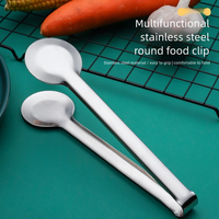 Pinces alimentaires en acier inoxydable de qualité supérieure à bout rond, antidérapantes et lavables au lave-vaisselle, vaisselle écologique pour les buffets d'hôtel et l'usage domestique
