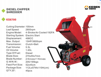 Nouvelle déchiqueteuse de bois et de branches Kesen KS6700 avec broyeur de feuilles, garantie 1 an pour les déchets de jardin