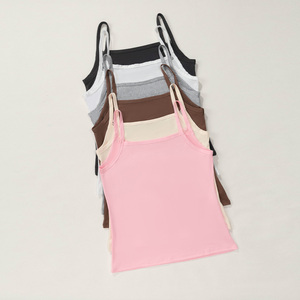 Débardeur <span class=keywords><strong>sans</strong></span> manches à col en dentelle, style polyvalent, 6 couleurs au choix, couleur unie, pour femmes et jeunes filles - Product Image 5