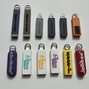 Custom Logo cerniera di alta qualità Puller Oem per borse all'ingrosso fantasia cerniere testa Slider stringhe Zip cordoncino gomma - Product Image 2